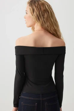 Twist Front Off Shoulder Top