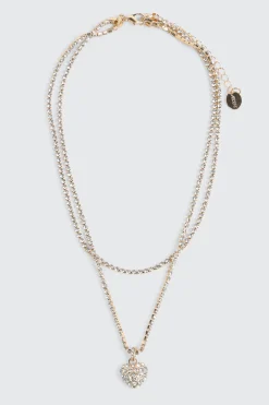 Two row heart Necklace