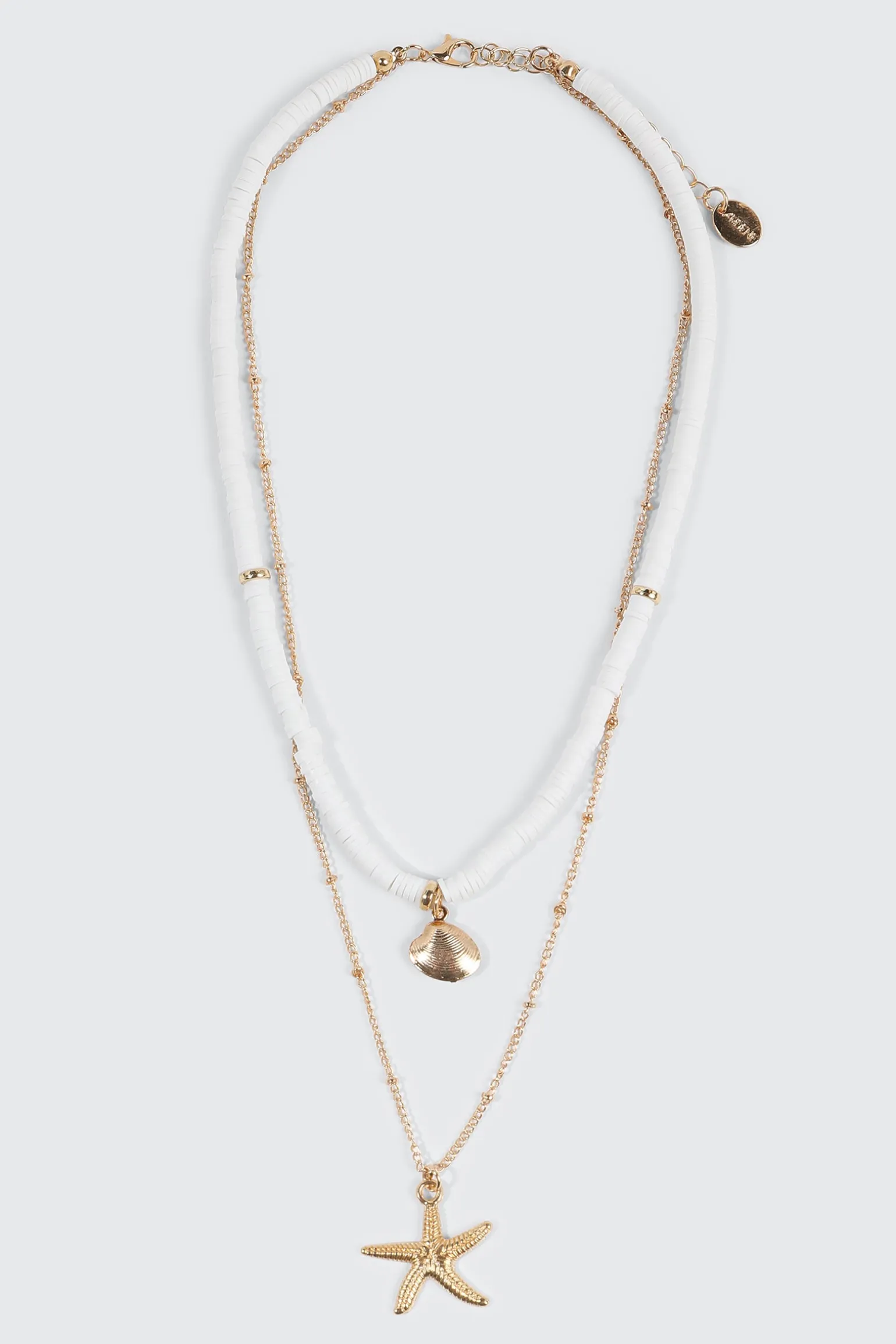 Two-Row Shell and Starfish Necklace