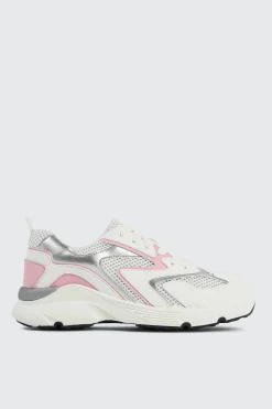 Two-Tone Sneakers with Silver Details
