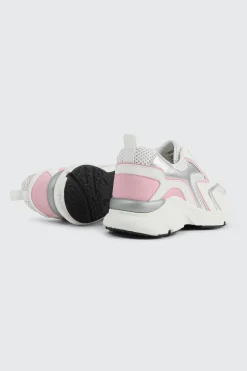 Two-Tone Sneakers with Silver Details