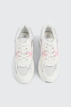 Two-Tone Sneakers with Silver Details