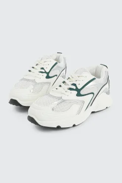 Two-Tone Sneakers with Silver Details