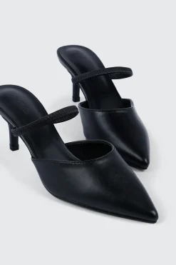 Two Way Pointed Toe Mid Heel Sandals