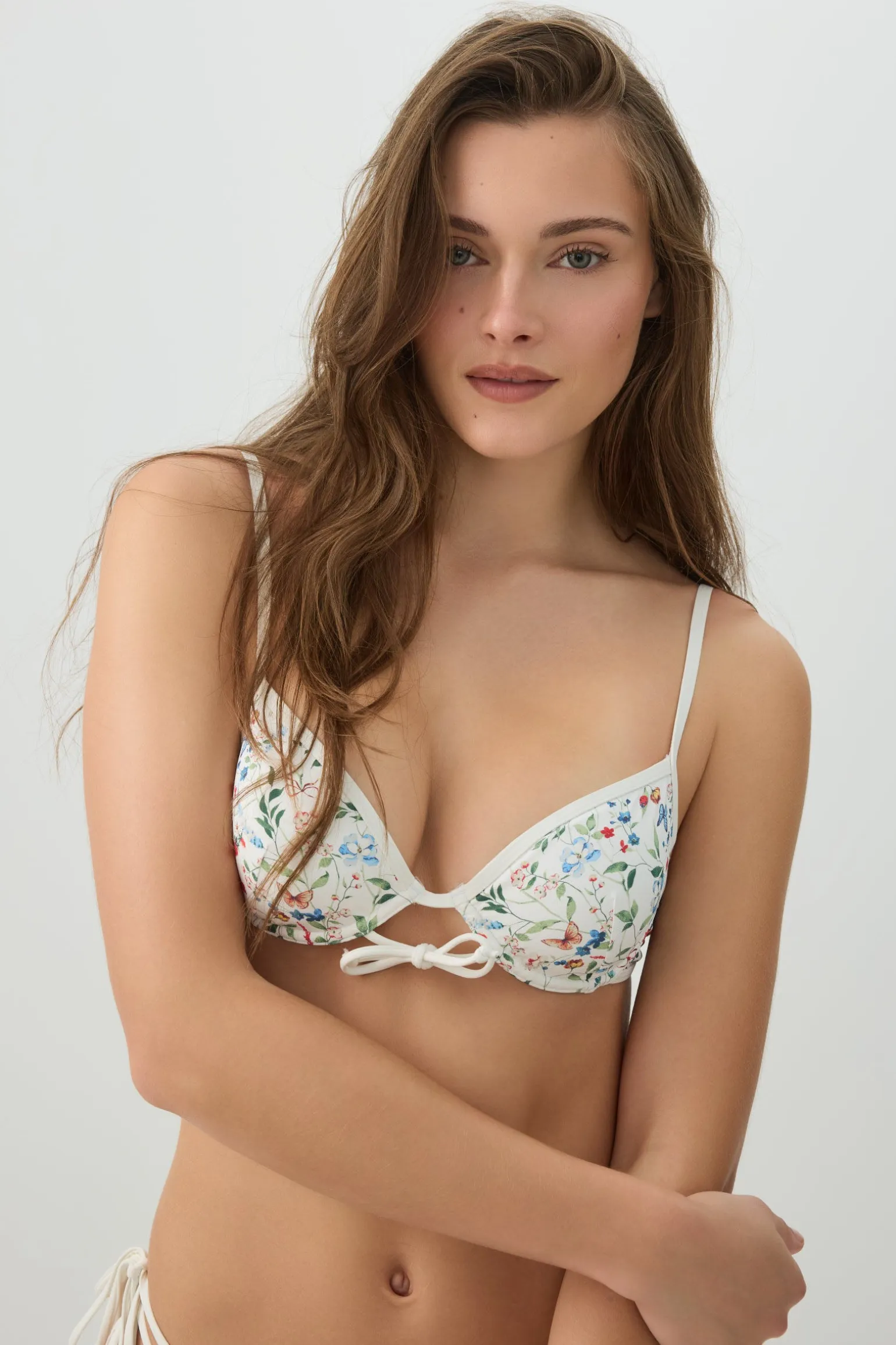 Underwire Tie-Front Bikini Top