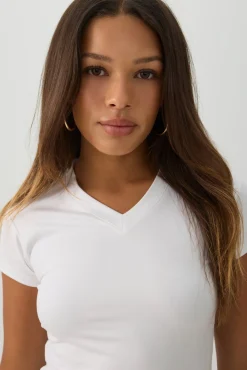 V-Neck Cropped T-Shirt