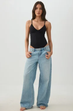 V-Neck Spaghetti Strap Bodysuit