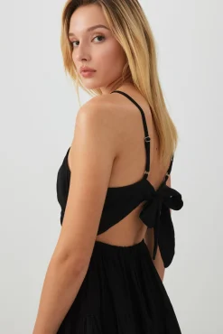 V-Neck Tiered Mini Dress