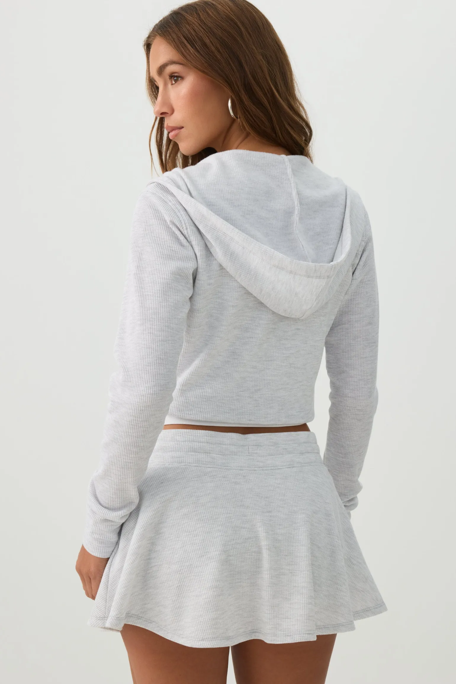Waffle Knit Flowy Skort
