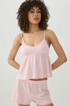 Waffle Knit PJ Tank Top