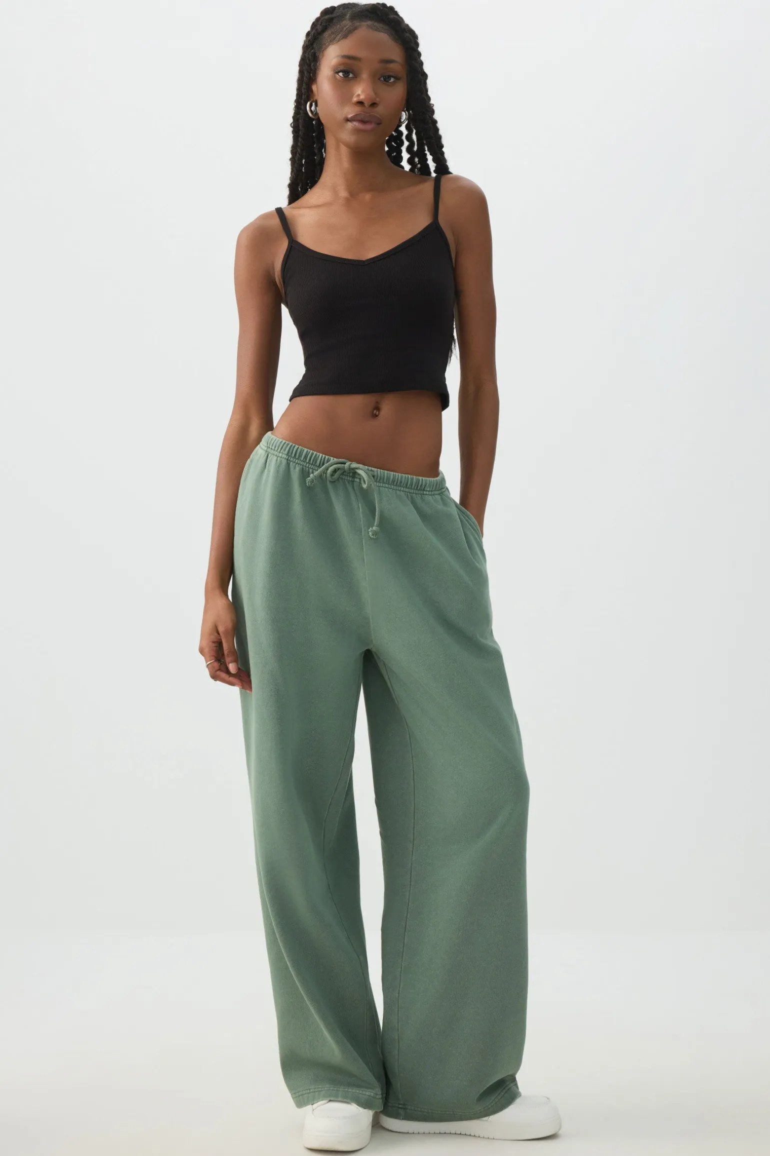 Washed Wide Leg Sweatpant