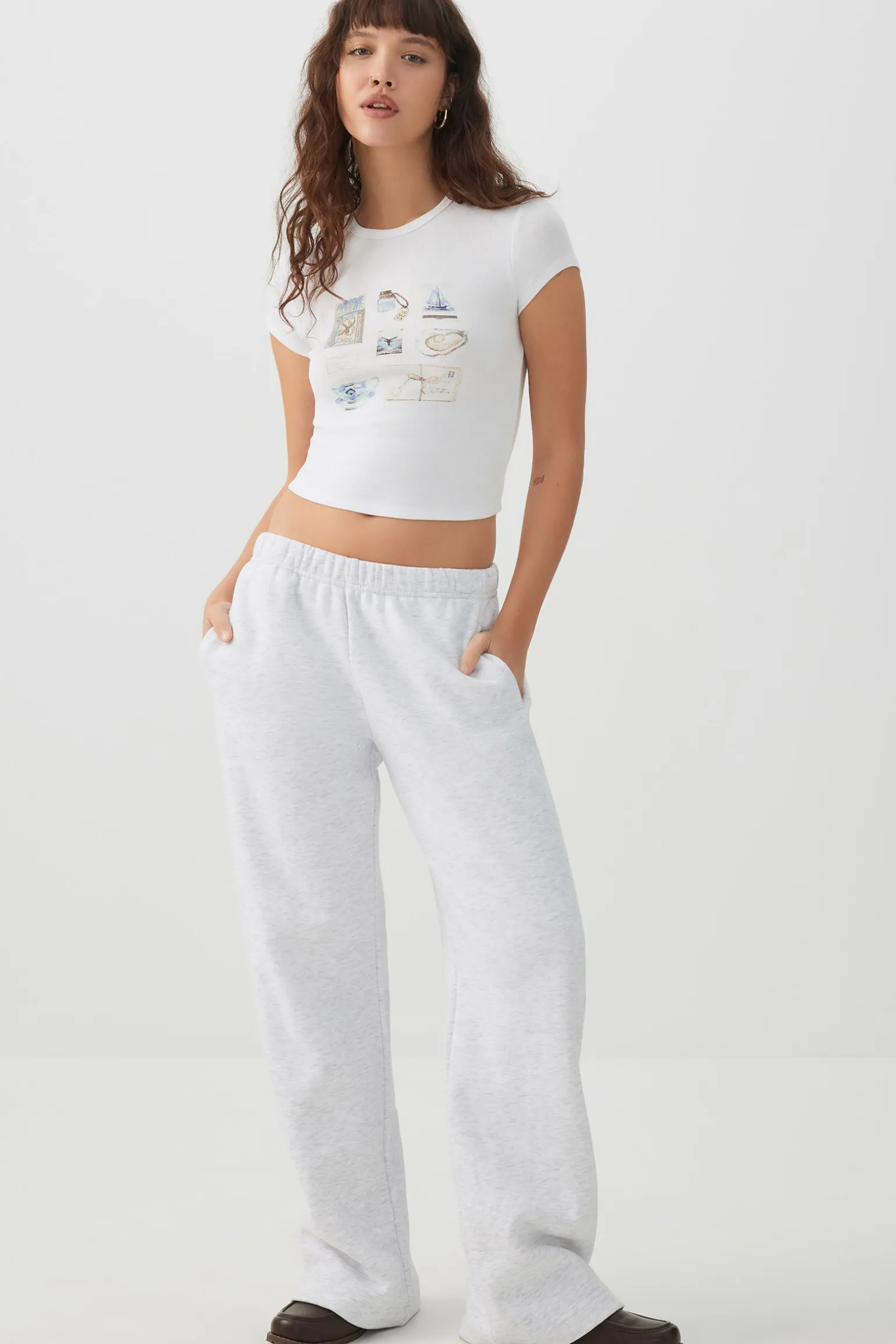 Washed Wide Leg Sweatpants