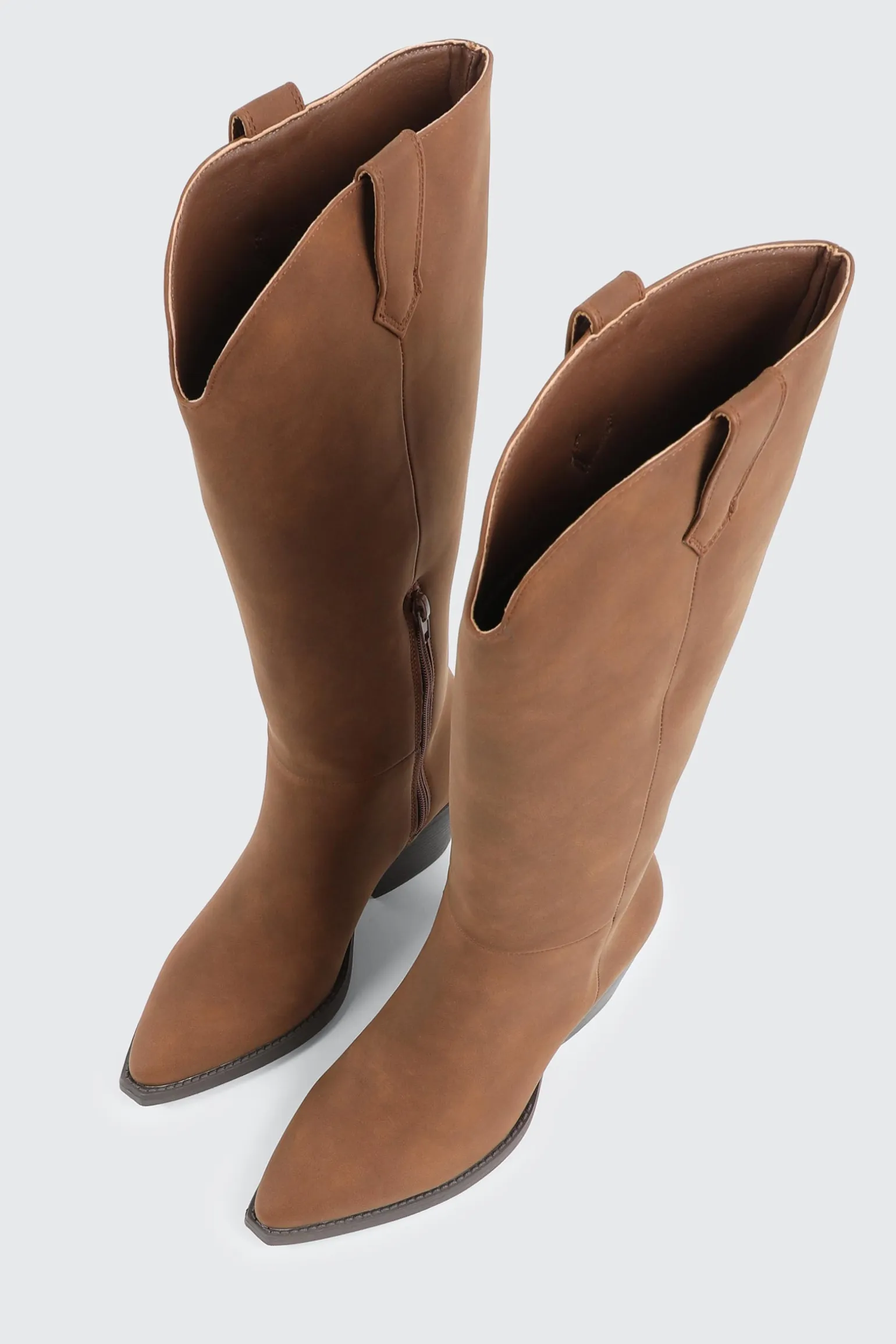 Western Knee High Boots with Pointed Toe