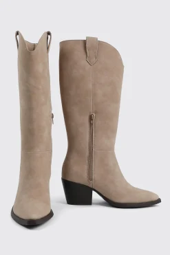Western Knee High Boots with Pointed Toe