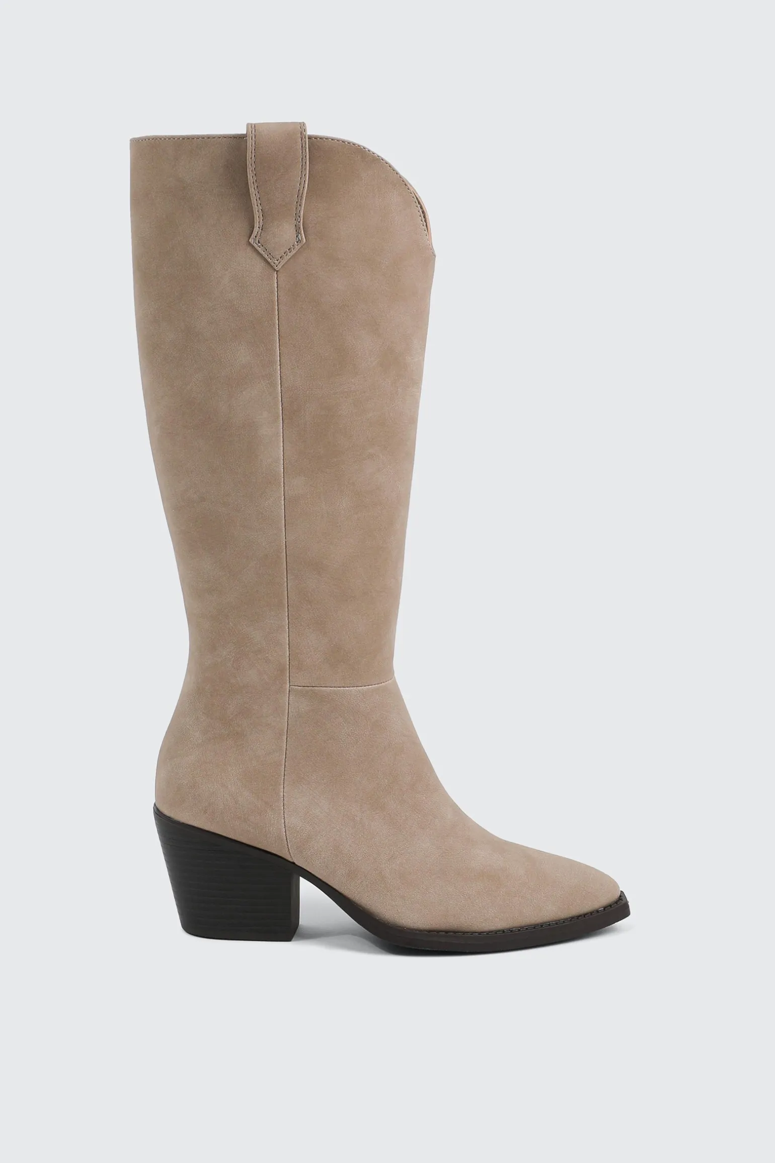Western Knee High Boots with Pointed Toe