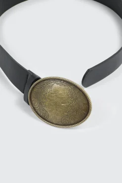 Western Oval Buckle Belt