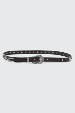 Western Studded Skinny Belt