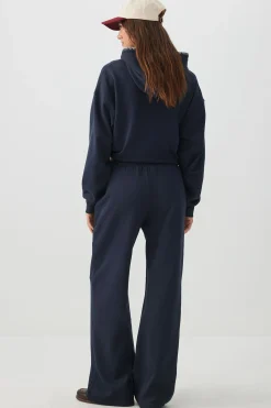 Whipstitch Wide Leg Sweatpants