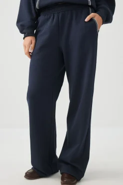 Whipstitch Wide Leg Sweatpants