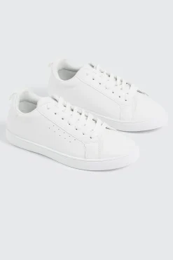 White Lace Up Sneakers