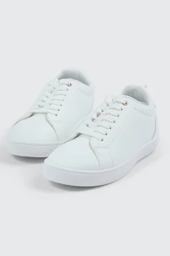 White Lace Up Sneakers