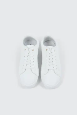 White Lace Up Sneakers