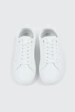 White Lace Up Sneakers