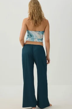Wide Leg Seersucker Pants
