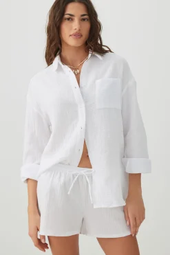 Woven Mid Rise Shorts