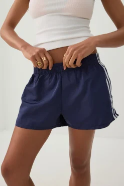 Woven Shorts with Contrast Piping
